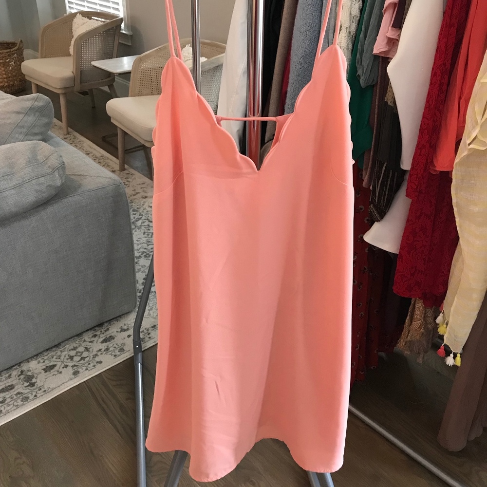Pink Scalloped Dress